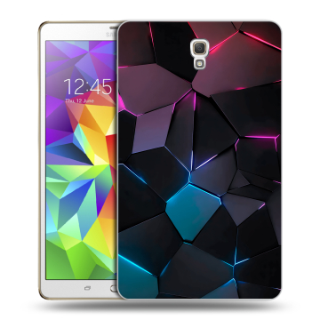 Силиконовый чехол на планшета Samsung Galaxy Tab S 8.4 с принтом Геометрия неона Силиконовый чехол на планшета Samsung Galaxy Tab S 8.4 с принтом Геометрия неона