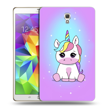 Силиконовый чехол на планшета Samsung Galaxy Tab S 8.4 с принтом Единорог Силиконовый чехол на планшета Samsung Galaxy Tab S 8.4 с принтом Единорог