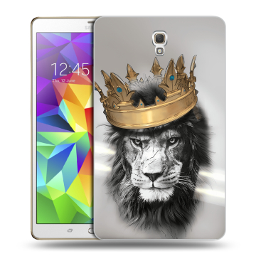 Силиконовый чехол на планшета Samsung Galaxy Tab S 8.4 с принтом Лев с короной Силиконовый чехол на планшета Samsung Galaxy Tab S 8.4 с принтом Лев с короной
