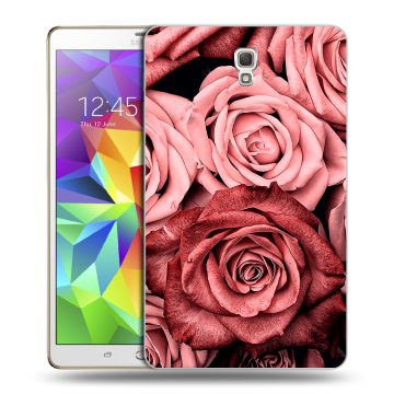 Силиконовый чехол на планшета Samsung Galaxy Tab S 8.4 с принтом Цветы розы Силиконовый чехол на планшета Samsung Galaxy Tab S 8.4 с принтом Цветы розы