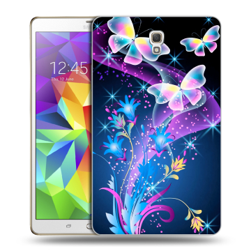 Силиконовый чехол на Samsung Galaxy Tab S 8.4 с принтом Бабочки