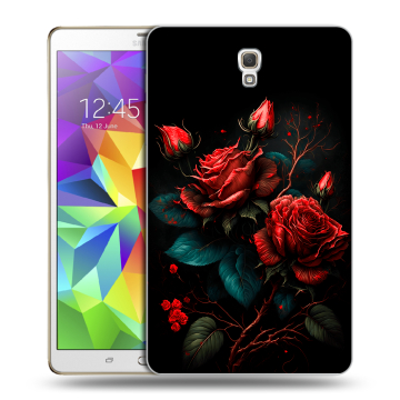 Силиконовый чехол на Samsung Galaxy Tab S 8.4 с принтом Розы красные