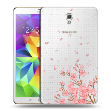 Силиконовый чехол на Samsung Galaxy Tab S 8.4 с принтом Ветка сакуры