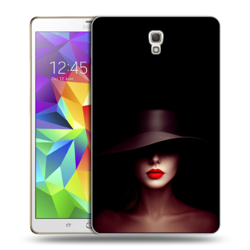Силиконовый чехол на Samsung Galaxy Tab S 8.4 с принтом Девушка в шляпе