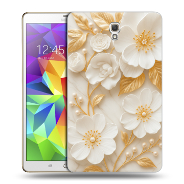 Силиконовый чехол на Samsung Galaxy Tab S 8.4 с принтом Цветы
