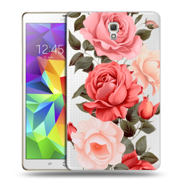 Силиконовый чехол на Samsung Galaxy Tab S 8.4 с принтом Розы