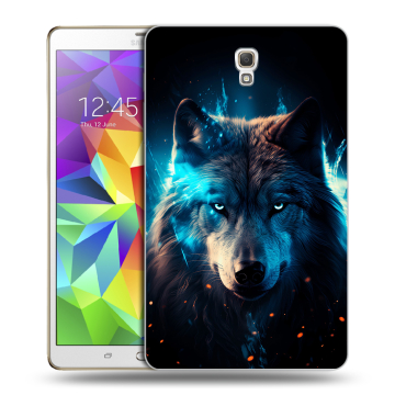 Силиконовый чехол на Samsung Galaxy Tab S 8.4 с принтом Волк ночной Силиконовый чехол на Samsung Galaxy Tab S 8.4 с принтом Волк ночной