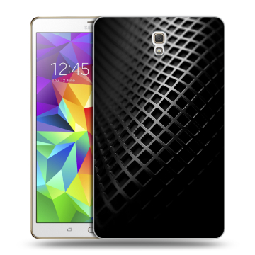 Силиконовый чехол на Samsung Galaxy Tab S 8.4 с принтом Текстура металла