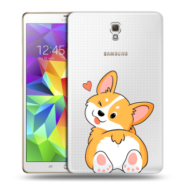 Силиконовый чехол на Samsung Galaxy Tab S 8.4 с принтом Корги
