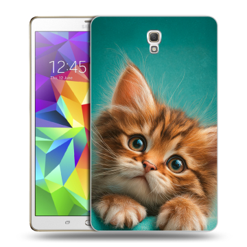 Силиконовый чехол на Samsung Galaxy Tab S 8.4 с принтом котенок