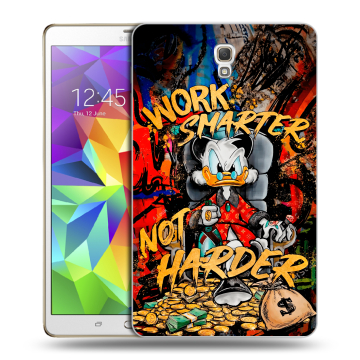 Силиконовый чехол на Samsung Galaxy Tab S 8.4 с принтом Дональд Дак Деньги