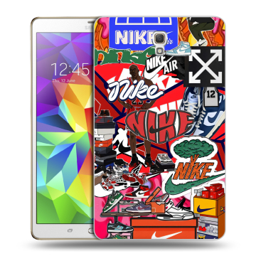Силиконовый чехол на Samsung Galaxy Tab S 8.4 с принтом Найк Nike яркий