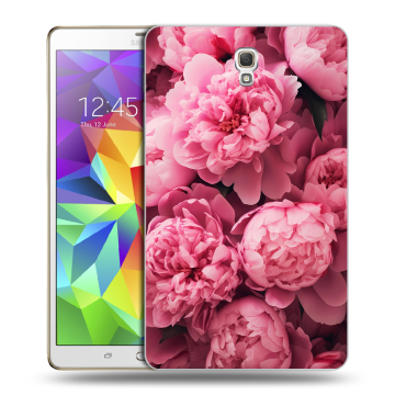 Силиконовый чехол на Samsung Galaxy Tab S 8.4 с принтом цветы пионы
