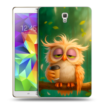 Силиконовый чехол на Samsung Galaxy Tab S 8.4 с принтом сова