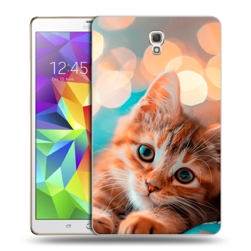 Силиконовый чехол на Samsung Galaxy Tab S 8.4 с принтом котик