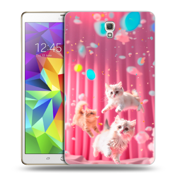 Силиконовый чехол на Samsung Galaxy Tab S 8.4 с принтом милые котики