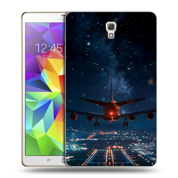 Силиконовый чехол на Samsung Galaxy Tab S 8.4 с принтом самолет