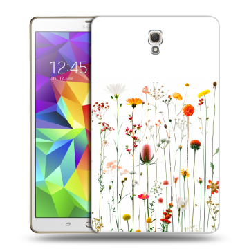 Силиконовый чехол на Samsung Galaxy Tab S 8.4 с принтом цветы