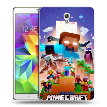 Силиконовый чехол на Samsung Galaxy Tab S 8.4 с принтом Майнкрафт Minecraft