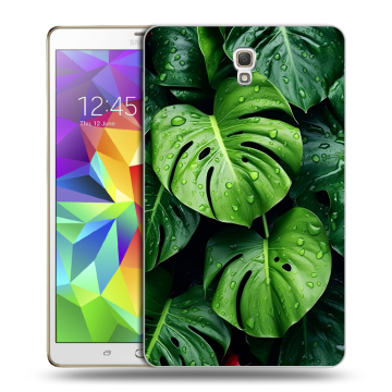 Силиконовый чехол на Samsung Galaxy Tab S 8.4 с принтом Листья