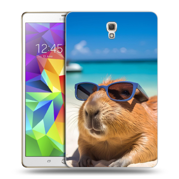 Силиконовый чехол на Samsung Galaxy Tab S 8.4 с принтом Капибара