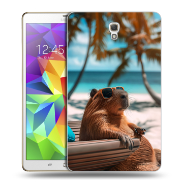 Силиконовый чехол на Samsung Galaxy Tab S 8.4 с принтом Капибара