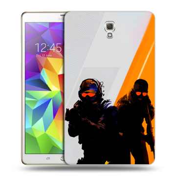 Силиконовый чехол на Samsung Galaxy Tab S 8.4 с принтом Контер страйк Counter strike