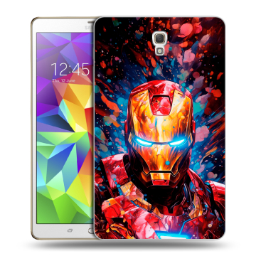 Силиконовый чехол на Samsung Galaxy Tab S 8.4 с принтом Железный человек Ironman