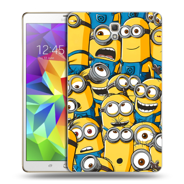 Силиконовый чехол на Samsung Galaxy Tab S 8.4 с принтом Миньоны