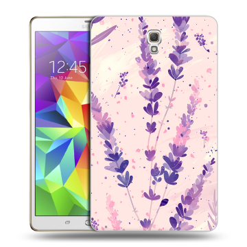 Силиконовый чехол на Samsung Galaxy Tab S 8.4 с принтом цветы лаванда