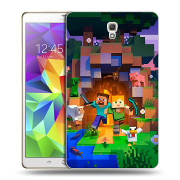 Силиконовый чехол на Samsung Galaxy Tab S 8.4 с принтом Майнкрафт Minecraft