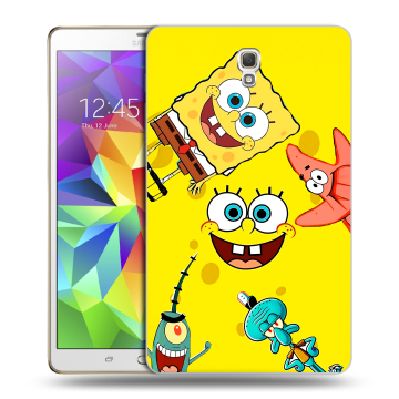 Силиконовый чехол на Samsung Galaxy Tab S 8.4 с принтом Спанч боб Спанчбоб