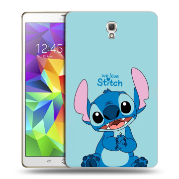 Силиконовый чехол на Samsung Galaxy Tab S 8.4 с принтом Лило и Стич Силиконовый чехол на Samsung Galaxy Tab S 8.4 с принтом Лило и Стич