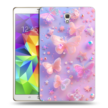 Силиконовый чехол на Samsung Galaxy Tab S 8.4 с принтом Бабочки Силиконовый чехол на Samsung Galaxy Tab S 8.4 с принтом Бабочки