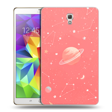 Силиконовый чехол на Samsung Galaxy Tab S 8.4 с принтом Розовый космос Силиконовый чехол на Samsung Galaxy Tab S 8.4 с принтом Розовый космос