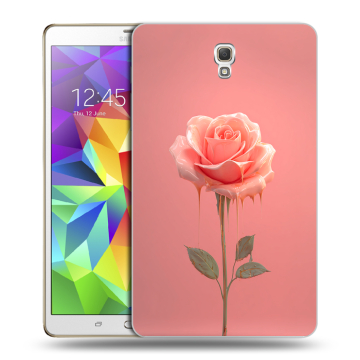 Силиконовый чехол на Samsung Galaxy Tab S 8.4 с принтом Розовая роза Силиконовый чехол на Samsung Galaxy Tab S 8.4 с принтом Розовая роза
