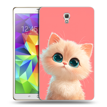 Силиконовый чехол на Samsung Galaxy Tab S 8.4 с принтом Розовый котенок Силиконовый чехол на Samsung Galaxy Tab S 8.4 с принтом Розовый котенок