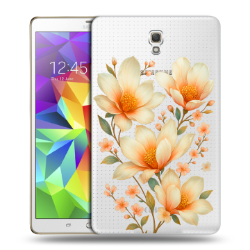 Силиконовый чехол на Samsung Galaxy Tab S 8.4 с принтом Цветы Силиконовый чехол на Samsung Galaxy Tab S 8.4 с принтом Цветы