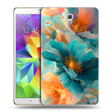 Силиконовый чехол на Samsung Galaxy Tab S 8.4 с принтом Цветы Силиконовый чехол на Samsung Galaxy Tab S 8.4 с принтом Цветы