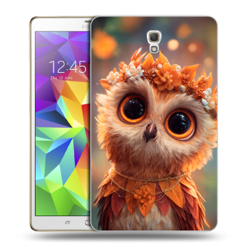 Силиконовый чехол на Samsung Galaxy Tab S 8.4 с принтом Милая сова