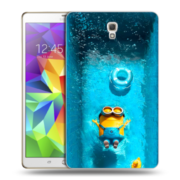 Силиконовый чехол на Samsung Galaxy Tab S 8.4 с принтом Миньоны