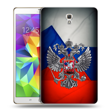 Силиконовый чехол на Samsung Galaxy Tab S 8.4 с принтом Флаг России