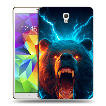 Силиконовый чехол на Samsung Galaxy Tab S 8.4 с принтом Медведь