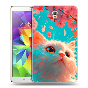 Силиконовый чехол на Samsung Galaxy Tab S 8.4 с принтом Красивый кот