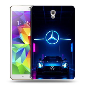 Силиконовый чехол на Samsung Galaxy Tab S 8.4 с принтом Mercedes Мерседес