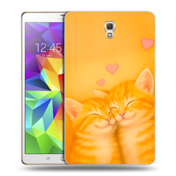 Силиконовый чехол на Samsung Galaxy Tab S 8.4 с принтом Милые котята