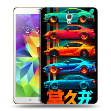 Силиконовый чехол на Samsung Galaxy Tab S 8.4 с принтом машины тачки