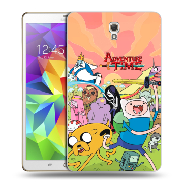 Силиконовый чехол на Samsung Galaxy Tab S 8.4 с принтом Adventure time Время приключений