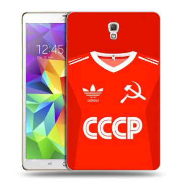 Силиконовый чехол на Samsung Galaxy Tab S 8.4 с принтом Флаг Герб СССР