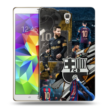 Силиконовый чехол на Samsung Galaxy Tab S 8.4 с принтом Messi Barcelona